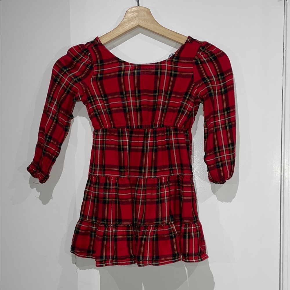 4T Plaid Red Toddler Girls Dress